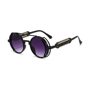 <span class=keywords><strong>Occhiali</strong></span> <span class=keywords><strong>da</strong></span> <span class=keywords><strong>Sole</strong></span> Classici Gotici Steampunk con Doppia Asta a Molla, <span class=keywords><strong>Occhiali</strong></span> <span class=keywords><strong>Rotondi</strong></span> Punk di Design per <span class=keywords><strong>Uomo</strong></span> - Product Image 6