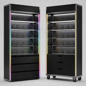 Mueble de Exhibición de Cigarrillos LED Ajustable y Personalizable con Cerradura, Cajones y Ruedas para Tiendas de Tabaco - Product Image 4
