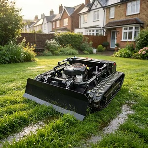 Cortadora de Césped Híbrida de 900 mm con Control Remoto, Motor de Gasolina de 25 HP, Orugas de Goma Anchas, Robot Cortacésped para Pendientes - Product Image 3