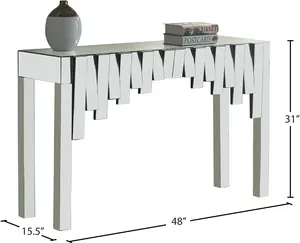 Mesa lateral espelhada para corredor, mesa de <span class=keywords><strong>console</strong></span> essencial para entrada contemporânea, design elegante e elegante - Product Image 6