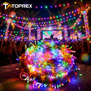 <span class=keywords><strong>ไฟ</strong></span>ประดับ LED RGB ยี่ห้อ TOPREX หลากสีสัน สำหรับตกแต่งคริสต์มาส งานปาร์ตี้ สวน  จัดจำหน่ายโดยโรงงาน - Product Image 1