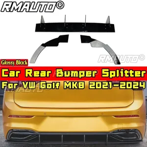 Kit carrosserie pour VW Golf MK8 2021-2024, séparateur de pare-chocs arrière, noir brillant, style sport, diffuseur de pare-chocs, accessoires de voiture - Product Image 3