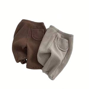 Весенне-осенние однотонные брюки для малышей - Product Image 1