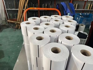 カスタム接着防水<span class=keywords><strong>PVC</strong></span>ステッカー耐熱PP紙熱ラベルバーコードロゴスーパーマーケット食料品プロモーション用 - Product Image 5