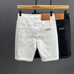 Short en jean de haute qualité pour hommes, jean extensible d'été, short pour garçons, jean pour adolescents, pantalon capri mince, serré et respirant - Product Image 5