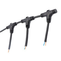 Connecteur de câble étanche en T pour guirlande lumineuse extérieure, 2, 3, 4, 5, 6 broches, câble LED 0,5 mm²