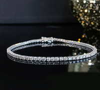 Bracelet Tennis en Diamant de Laboratoire Certifié GIA IGI, Personnalisé, Chaîne 10K 14K 18K HPHT CVD, pour Femme