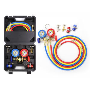 C305 Alta Qualidade Ar Condicionado Refrigeração <span class=keywords><strong>Manifold</strong></span> Gauge Set Vista Vidro Incluindo R134 R410a R22 <span class=keywords><strong>R407c</strong></span> Manômetros - Product Image 2