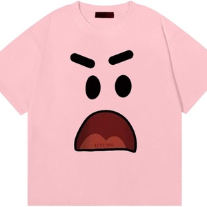 Pocket Tees Oversized Knitted Sporty Print Creative Graffiti Short Sleeve Shirts Summer Casual Rapper Streetwear <b>Y2k</b> <b>Tops</b> Men's - Product Image 4