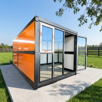 Maison conteneur plate OEM/ODM personnalisée de 20 pieds, maisonnette préfabriquée moderne, cabane préfabriquée durable en acier galvanisé, déploiement rapide