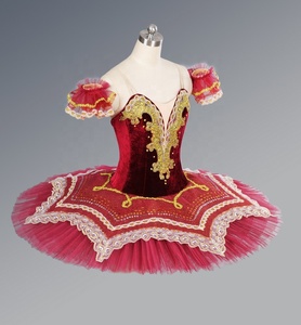 Tutú de Ballet para Niñ<span class=keywords><strong>a</strong></span>, Tutú Clásico Rojo, Variación de Paquita, Don Quijote, Pas De Deux, Personalizado, Profesional - Product Image 3