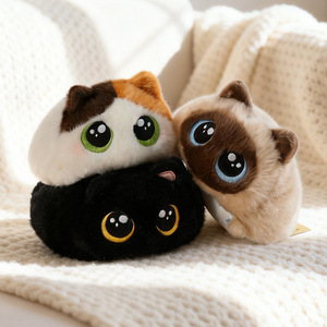 Peluche de Gato de Apoyo Emocional, Gato Regordete y Suave, Juguete Antiestrés Apilable con Ojos Redondos para Apretar, Regalo Terapéutico para Niños - Product Image 2