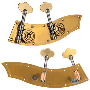 Para NAOMI 1/2 1/4 cabezales de máquina de <span class=keywords><strong>contrabajo</strong></span> vertical con dos placas de acero, piezas de clavijas de afinación para <span class=keywords><strong>cuerdas</strong></span> - Product Image 2