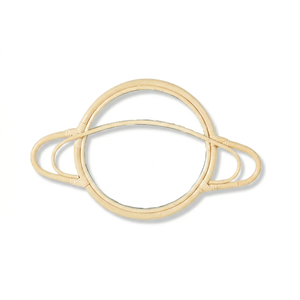 Espejo de Pared Ovalado de Ratán, Diseño Geométrico Bohemio, Decoración Colgante Hecha a Mano, Pieza Única - Product Image 1