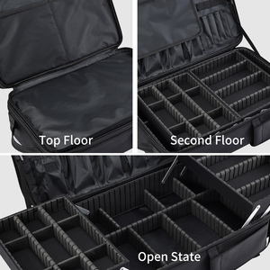 Ba lô đựng đồ nghề làm tóc và mỹ phẩm di động, dung tích lớn, có 2 khay, chất liệu nylon, dành cho nhà tạo mẫu tóc ngoài trời - Product Image 5