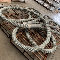 Sling en câble métallique sans fin haute résistance, à jonction manuelle, avec œil souple, galvanisé, pour levage et construction, direct usine