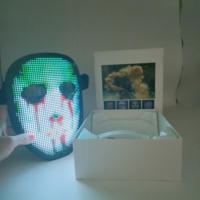 Masque LED pleine face à 115 motifs, contrôlé par application, avec écran couleur intégral – Nouveauté très prisée