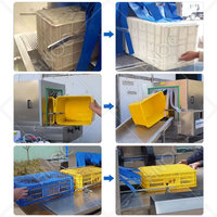 Machine de lavage de caisses en plastique industrielles HNOC, bac en plastique, caisse à viande, panier de lavage, machine à laver