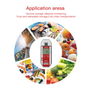 Oem nhiệt độ dùng một lần dữ liệu logger, màn hình hiển thị, bảo vệ IP65, USB Auto PDF/CSV báo cáo - Product Image 4