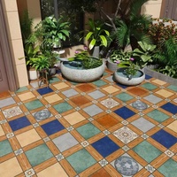 Carrelage imitation brique de pierre antique moderne, en porcelaine, double chargement, 600x600, pour extérieur, style rustique rétro américain