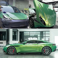 Offre Spéciale Tpu vinyle Wrap vert brillant changement de couleur Film auto-cicatrisant Tpu Ppf couleur Film automobile vinyle Film d'emballage