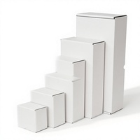 Boîtes d'expédition de luxe en carton ondulé blanc sur mesure en matériaux recyclés pour parfums, soins de la peau, sérums et rouges à lèvres, avec fermeture magnétique, vente en gros