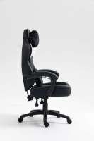 Chaise de course de jeu de bureau ergonomique au design tendance avec appui-tête et lombaire