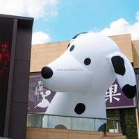 Mascotte géante blanche pour décoration de fête personnage gonflable animal de dessin animé chien