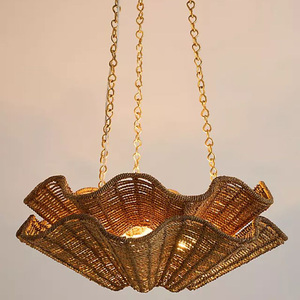 Grote Nordic Rotan Hanger Kroonluchter Handgeweven Jute En Bamboe Lamp Voor Hotel Lobby Woonkamer Restaurant Decoratie - Product Image 2