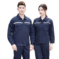 Combinaison de travail pour homme en coton antistatique à manches longues pour l'été, bandes réfléchissantes, uniforme de protection du travail, modèle BM-20604, fabriqué en Chine