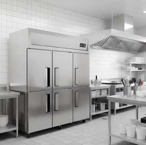 Congélateur vertical en acier inoxydable à 6 portes, réfrigérateur commercial R290, prix d'usine CE - Product Image 4