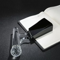 Trophée en cristal K9 transparent en gros, avec logo personnalisé, souvenirs, modèle de microphone laser, cadeaux de prix pour chanteur numéro 1