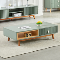 Table basse en bois de style nordique moderne Table à thé centrale de luxe pour le salon nouveauté meubles de maison avec panneau style bois