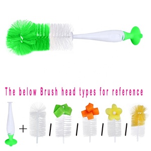 2 trong <span class=keywords><strong>1</strong></span> dài xử lý chà miếng bọt biển làm sạch bàn chải sạch hơn chai cốc cốc làm sạch bàn chải công cụ nhà bếp Bọt Bàn Chải Núm vú sạch - Product Image 6