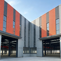 Bâtiment industriel modulaire préfabriqué en acier, design moderne 2D 3D, structure métallique, usine, entrepôt