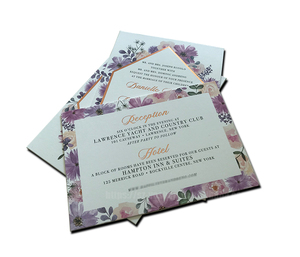 In Ấn Phong Bì Trắng Tùy Chỉnh Thiệp Chúc Mừng Thiết Vàng Lời Mời Đám Cưới - Product Image 3