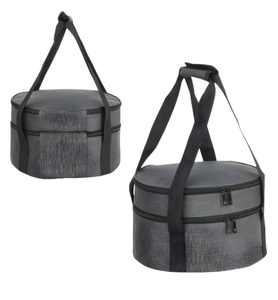 Sacs isothermes ronds à double couche pour le déjeuner, sacs thermiques pour pizza, porte-casseroles réutilisables, sacs isothermes pour les fêtes en plein air - Product Image 4