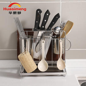 Huasimeng - Bandeja Cuadrada de Acero Inoxidable para Cuchillos, Apta para Lavavajillas, Multifuncional, para Almacenamiento en la Cocina, para Cuchillos y Tabla de Cortar - Product Image 3