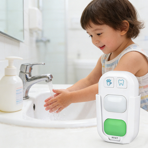 Temporizador con Indicador Luminoso Verde/Rojo de <span class=keywords><strong>2</strong></span> Minutos para Cepillo de Dientes, Temporizador de Entrenamiento para Niños con Cinta de Gancho y Bucle - Product Image 1