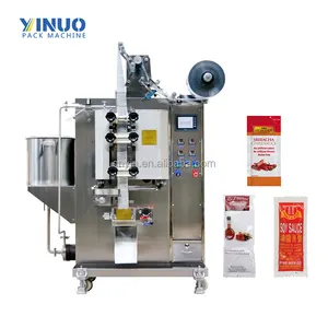 Four Sides Bag Vertical Liquid Pouch Filling And Sealing Machine For Oil Honey Milk Shampoo