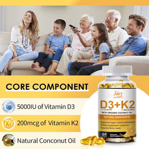 OEM <strong>Vitamin</strong> D3 K2 Softgels Capsule Supports Bone Heart &amp; Immune Health with Coconut Oil - Product Image 2