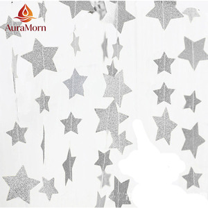 Guirlandes <span class=keywords><strong>de</strong></span> décoration suspendues en forme d'étoiles à effet miroir scintillant pour mariage, fête, arbre <span class=keywords><strong>de</strong></span> Noël, Nouvel An, ornement <span class=keywords><strong>de</strong></span> maison ou <span class=keywords><strong>de</strong></span> chambre - Product Image 5