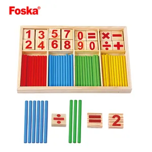 Foska 孩子计数玩具木制数学智力棒