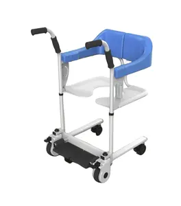 नया डिजाइन पोर्टेबल चिकित्सा कदम शौचालय रोगी परिवहन लिफ्ट स्थानांतरण कुर्सी