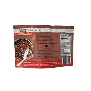 Finition brillante Doypack support pochette à fermeture éclair feuille d'aluminium sac de collation en plastique avec stockage de Mylar pour poudre de chili d'aliments congelés - Product Image 2
