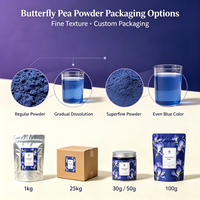 Poudre de Matcha Bleu de Haute Qualité, Poudre de Fleur de Pois Papillon, Ingrédient Bleu pour Thé, Thé au Lait, Desserts, Pâtisseries et Boissons