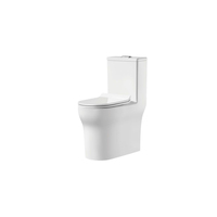 Suites de salle de bain de luxe modernes, cuvette de toilette monobloc en céramique, raccords en PP montés au sol, accessoires de toilette télécommandés