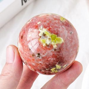 Esfera de Cristal Pulido de Alta Calidad al por Mayor, Bola de Turmalina Lotus, Jaspe, Adorno de Feng Shui, Piedras Curativas, Decoración para el Hogar, Regalo - Product Image 1