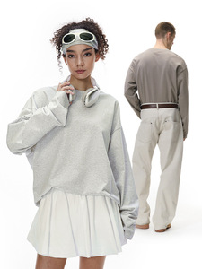 T-shirt unisexe à manches longues extensible et respirant, nouvelles arrivées d'automne, style streetwear américain, 260g, t-shirt de base lourd, streetwear - Product Image 4