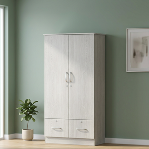 FURNIZONE Mueble de Dormitorio Moderno y Resistente, Fabricado en Malasia, con Paneles de Madera, 2 Puertas y 2 Cajones, Modelo 12_0065 - Product Image 2